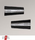 Vorschau Lysel - 1 Paar Endstücke Petalit für Stangen Ø 20mm #1W titan