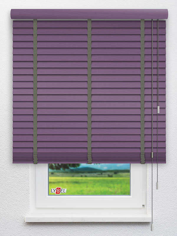 Detailansicht Bambusjalousie RAL 4001 Struktur