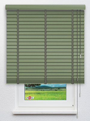 Jalousie Maßanfertigung Bambusjalousie RAL 6021 Struktur