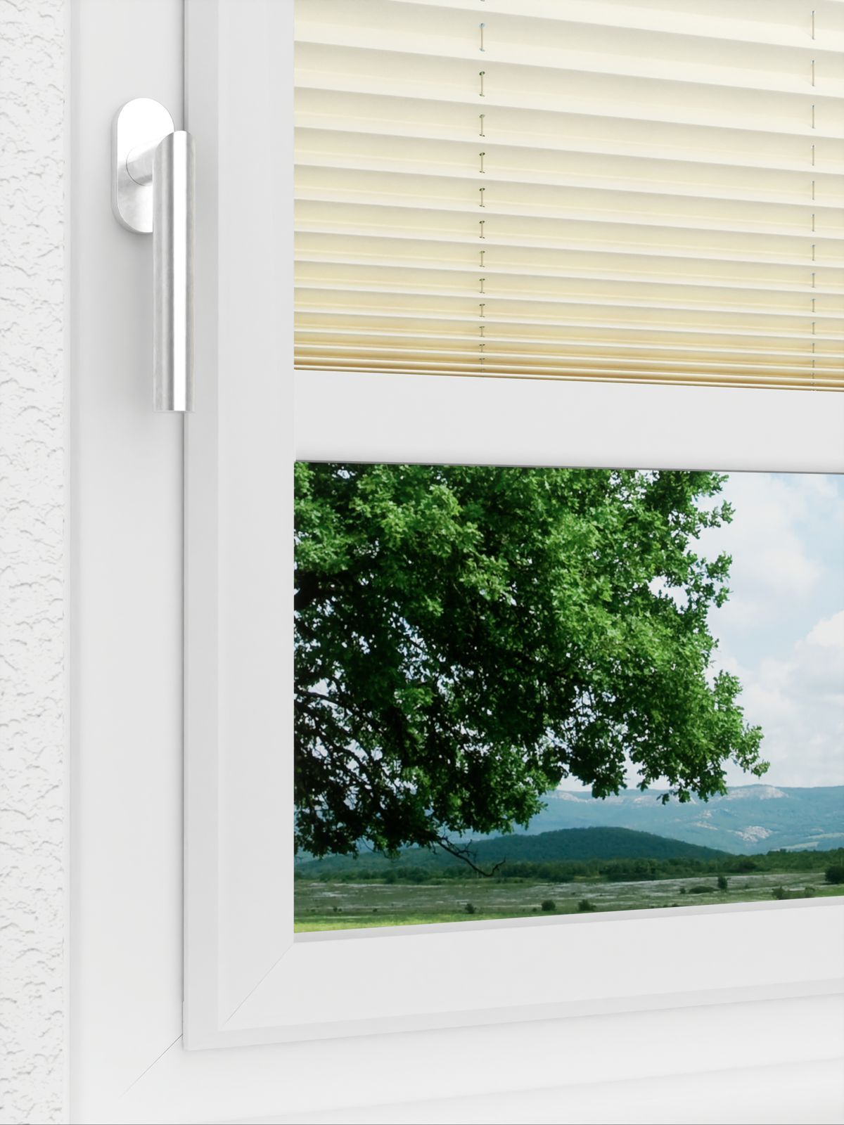 Detailansicht LYSEL HOME Plissee 101A Aralia Pearl